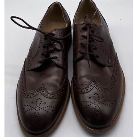 Tod\'s Men\'s Brown Leather Derby Oxford Dress Shoes sz 8 main image 4